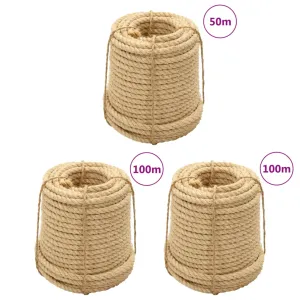 vidaXL Sisal Ropes 3 pcs 20 mm