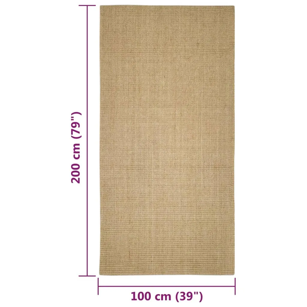vidaXL Sisal Rug for Scratching Post 100x200 cm