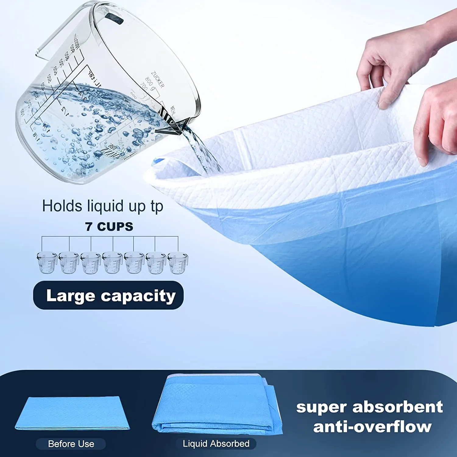 XXL Thicken 6 Layers Heavy Absorbent 30"X36" Pet Training Dog Pee Pads, Extra Large Polymer Leak-Proof Quick Dry Puppy Pee Pads, Disposable Pee Pads for Dogs Cats Rabbit