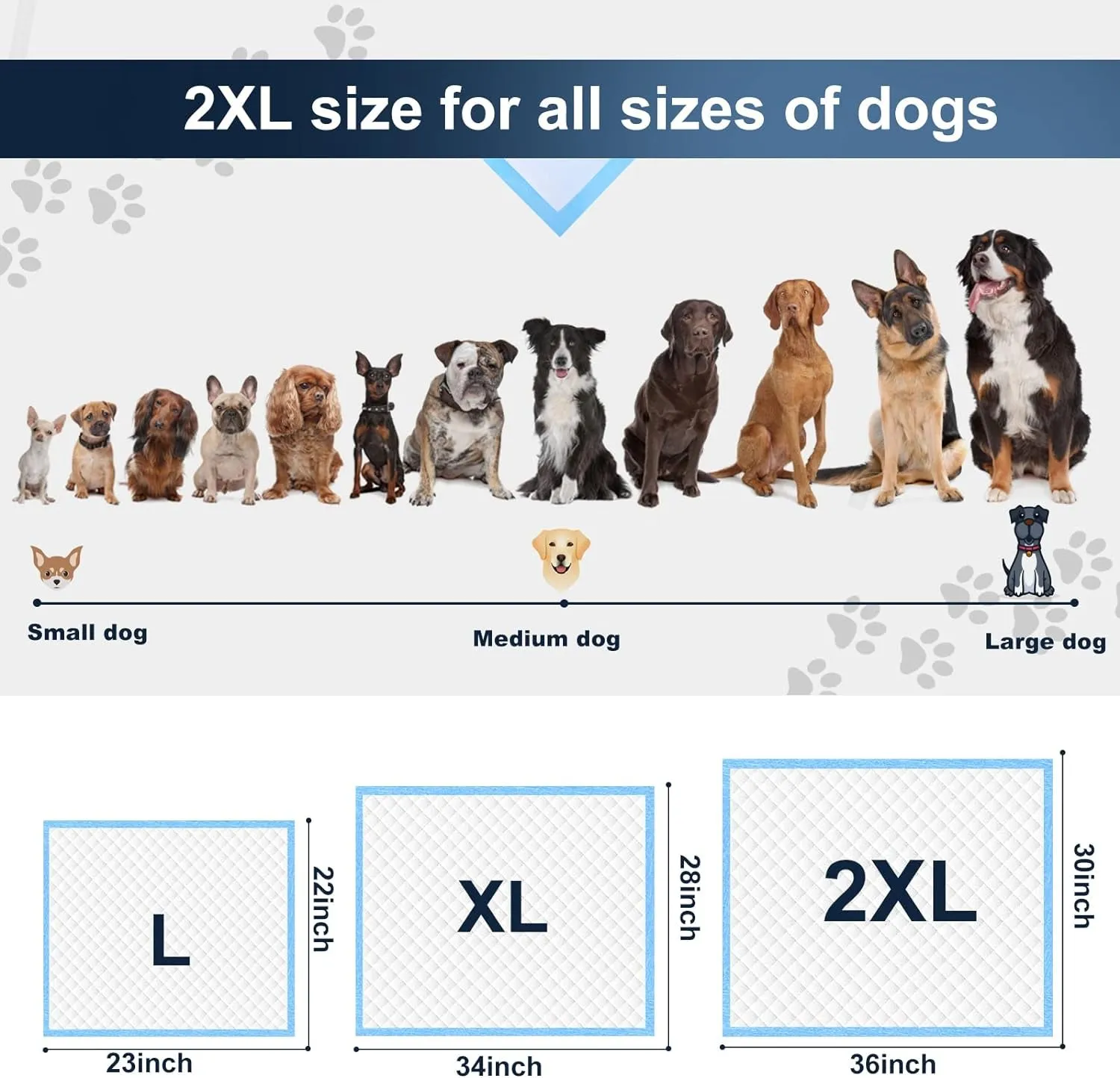 XXL Thicken 6 Layers Heavy Absorbent 30"X36" Pet Training Dog Pee Pads, Extra Large Polymer Leak-Proof Quick Dry Puppy Pee Pads, Disposable Pee Pads for Dogs Cats Rabbit